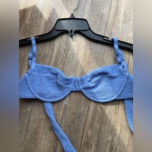 NWOT Monday Swim Bikini Top Pool Crinkle
